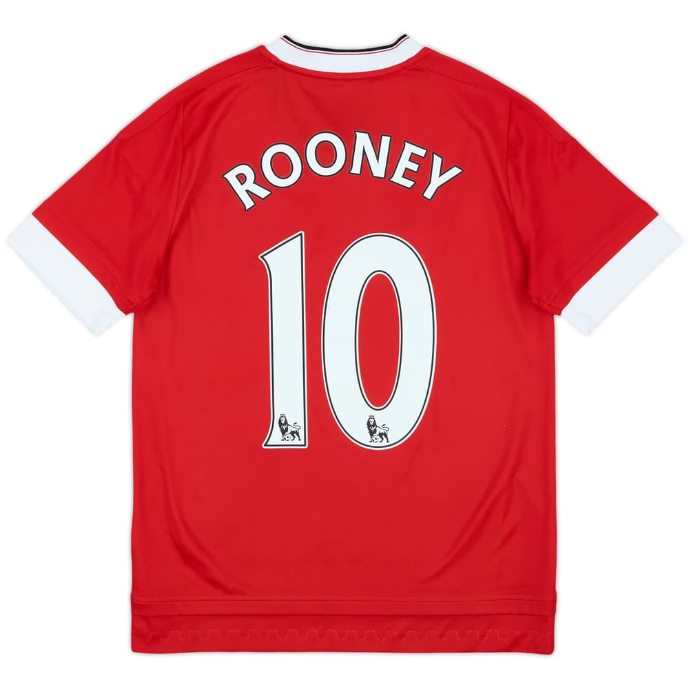 2015-16 Manchester United Home Shirt Rooney #10 - 8/10 - (L.Boys)