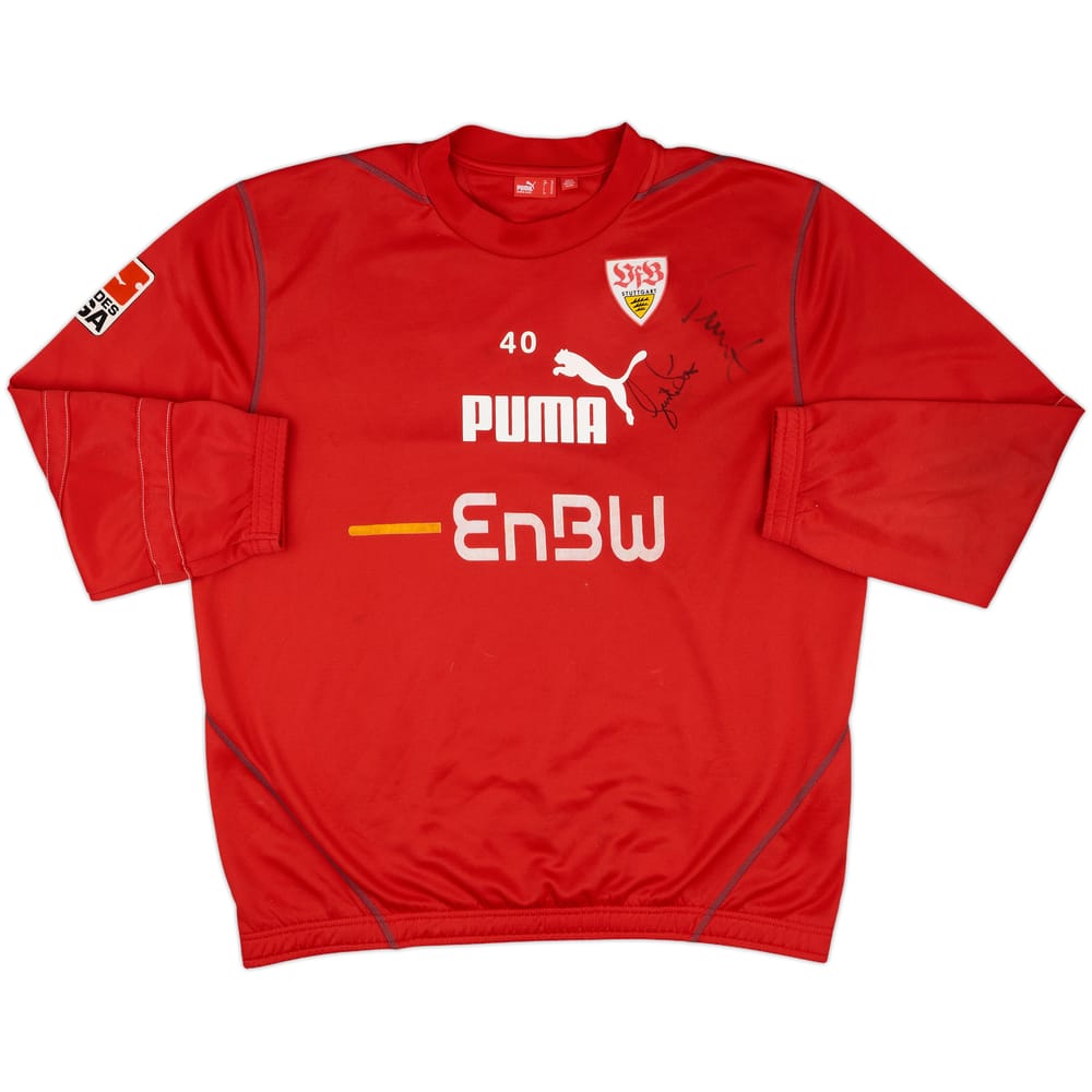 2007-08 Stuttgart Signed Puma Player Issue Sweat Top #40 (Schuster)