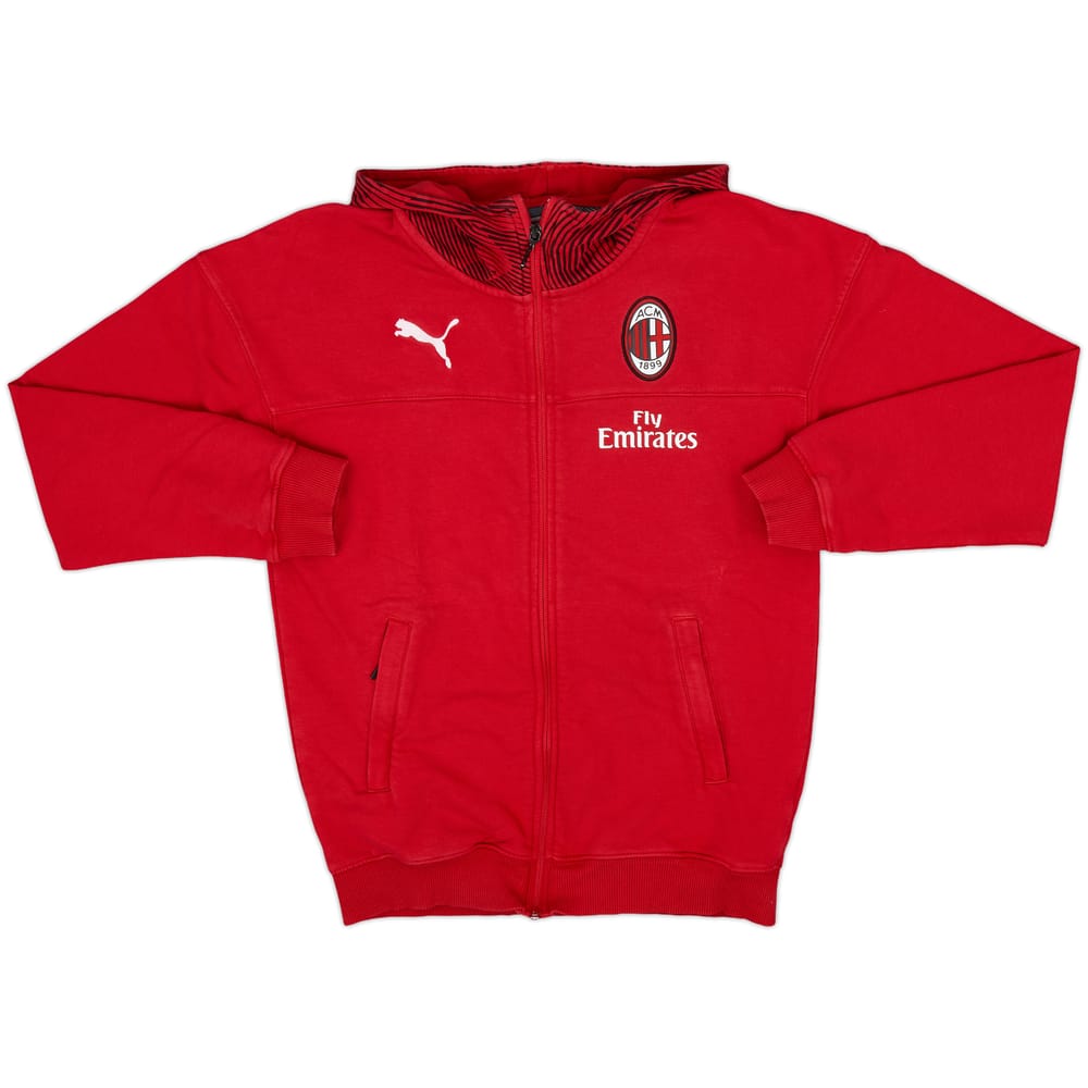 2019-20 AC Milan Puma Zipped Hooded Sweat Top - 8/10 - (XS)