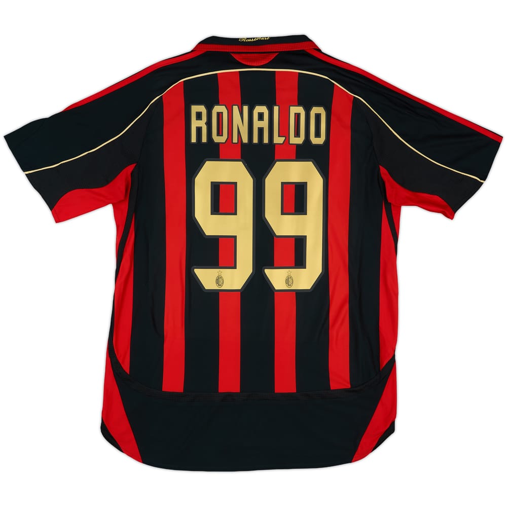 2006-07 AC Milan Home Shirt Ronaldo #99 - 6/10 - (L)