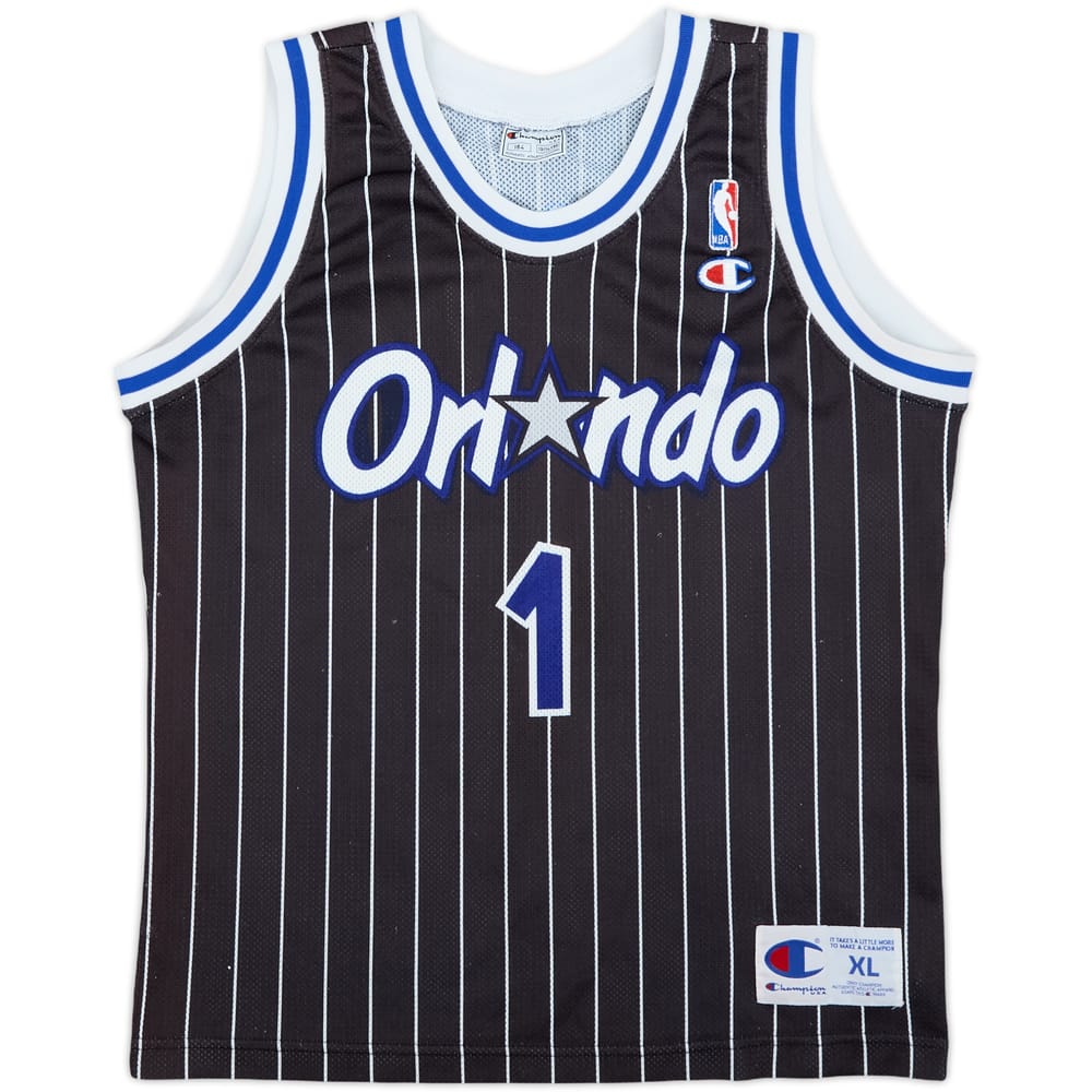 1993-94 Orlando Magic A.Hardaway #1 Champion Away Jersey - 7/10 - (XL.Boys)