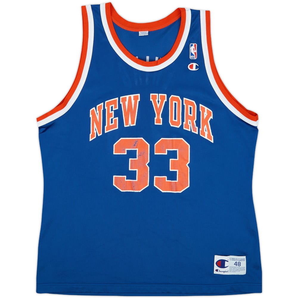1995-97 New York Knicks Ewing #33 Champion Away Jersey - 6/10 - (XL)