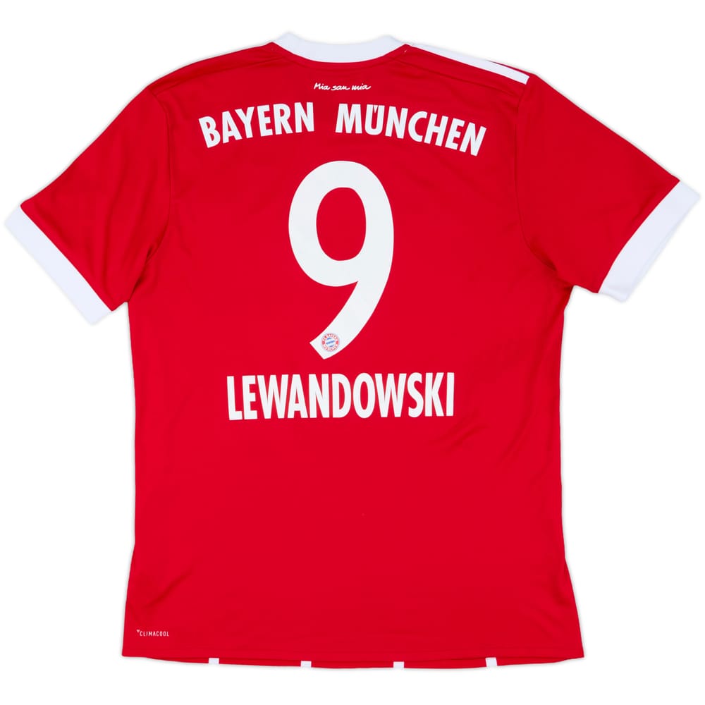 2017-18 Bayern Munich Home Shirt Lewandowski #9 - 7/10 - (M)
