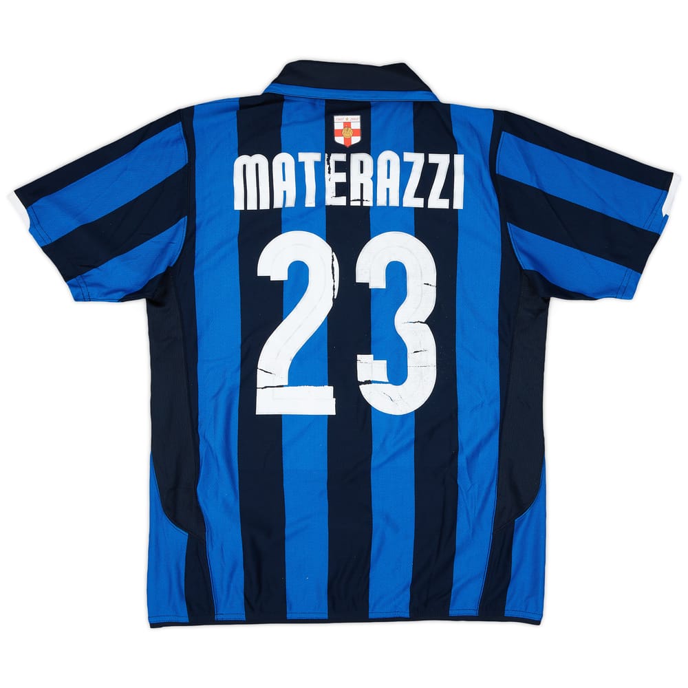 2007-08 Inter Milan Centenary Home Shirt Materazzi #23 - 4/10 - (M)