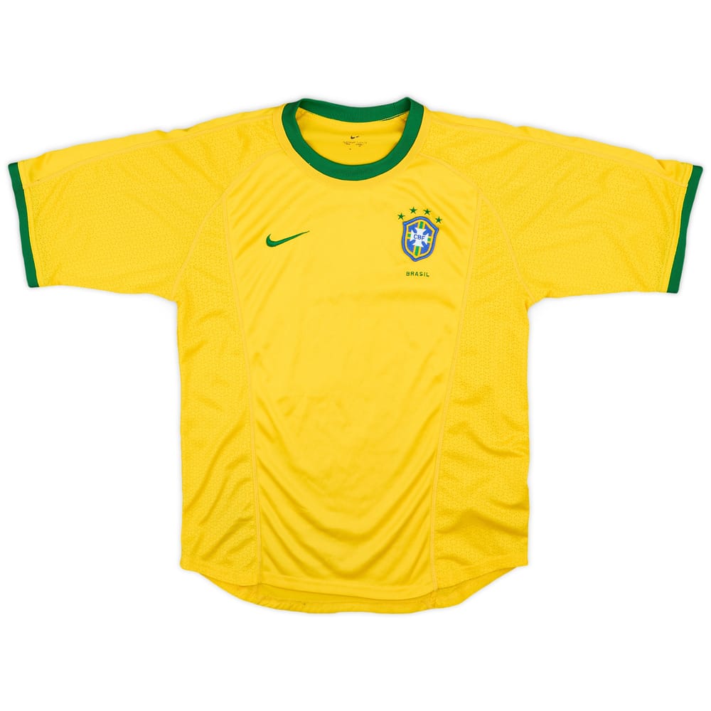 2000-02 Brazil Home Shirt - 8/10 - (L.Boys)
