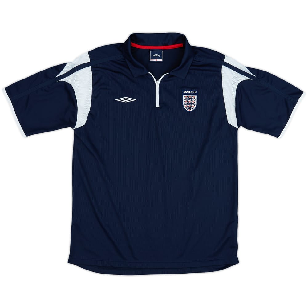 2002-04 England Umbro 1/4 Zip Polo Shirt - 7/10 - (L)