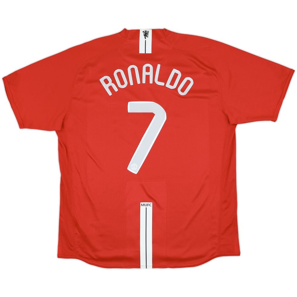 2007-09 Manchester United Home Shirt Ronaldo #7 - 8/10 - (XL)