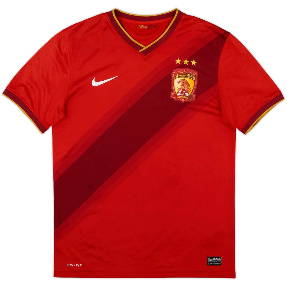 2014 Guangzhou Evergrande Home CSL Shirt - 8/10 - (M)