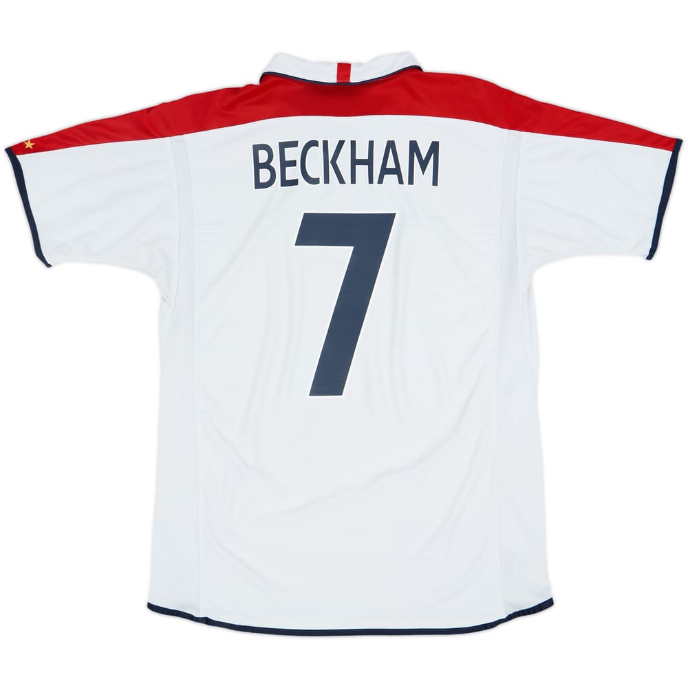2003-05 England Home Shirt Beckham #7 - 5/10 - (L)