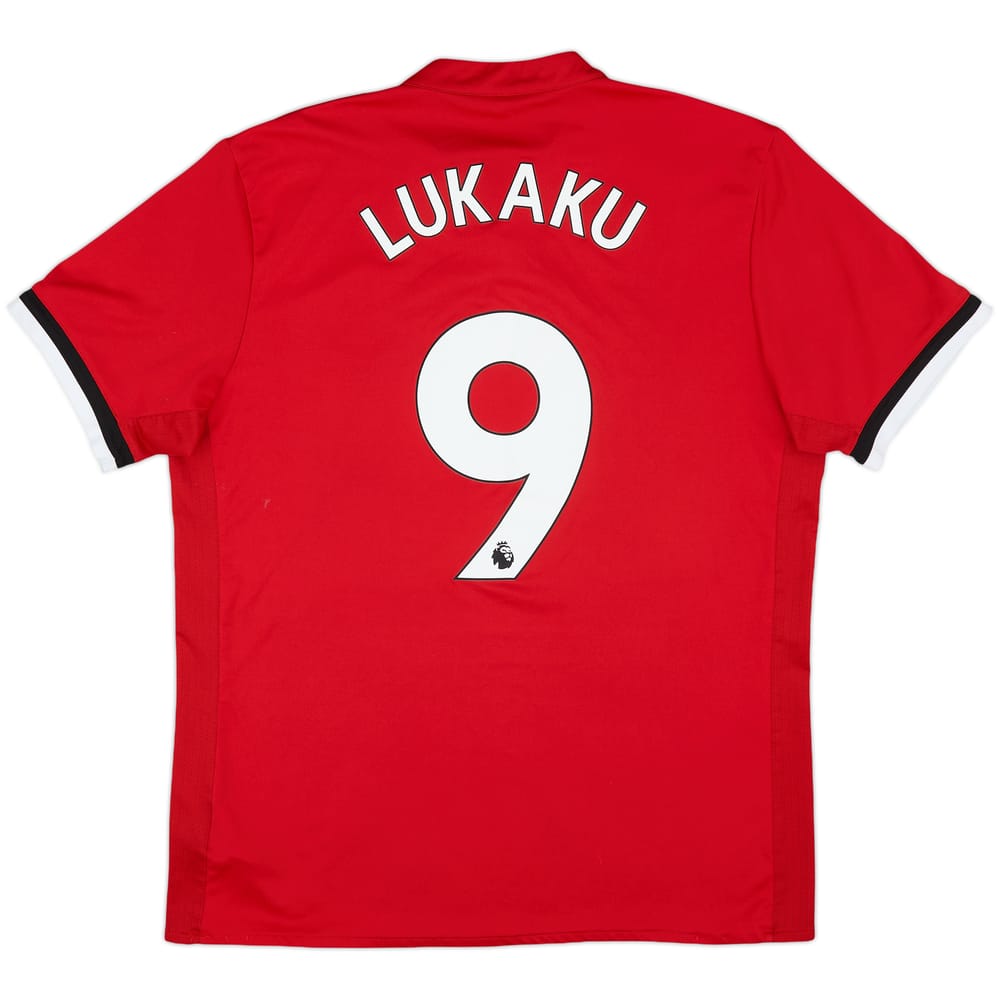 2017-18 Manchester United Home Shirt Lukaku #9 - 6/10 - (L)