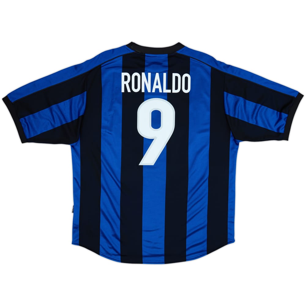 Camiseta de local del Inter Milan 1999-00 Ronaldo #9 - 10/10 - (XL)