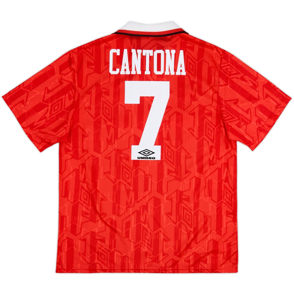 1992-94 Manchester United Home Shirt Cantona #7 - 8/10 - (XL)