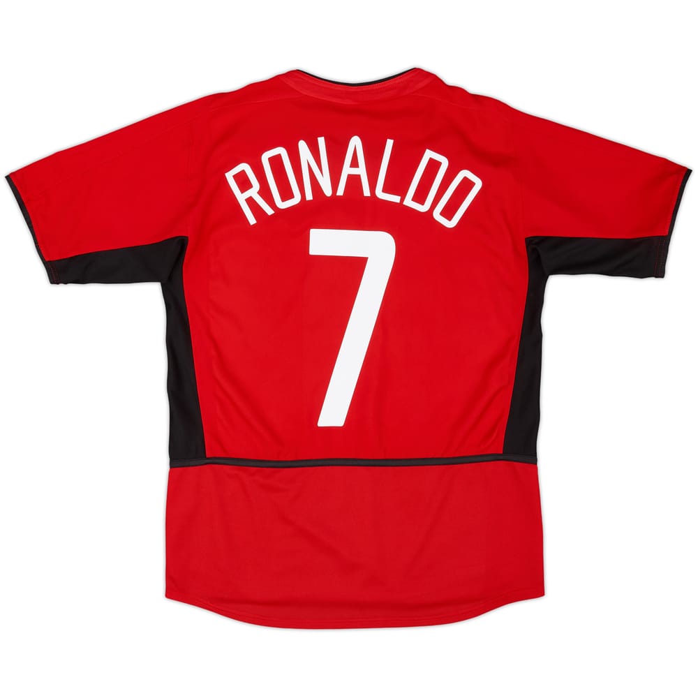 2002-04 Manchester United Home Shirt Ronaldo #7 - 8/10 - (XL.Boys)