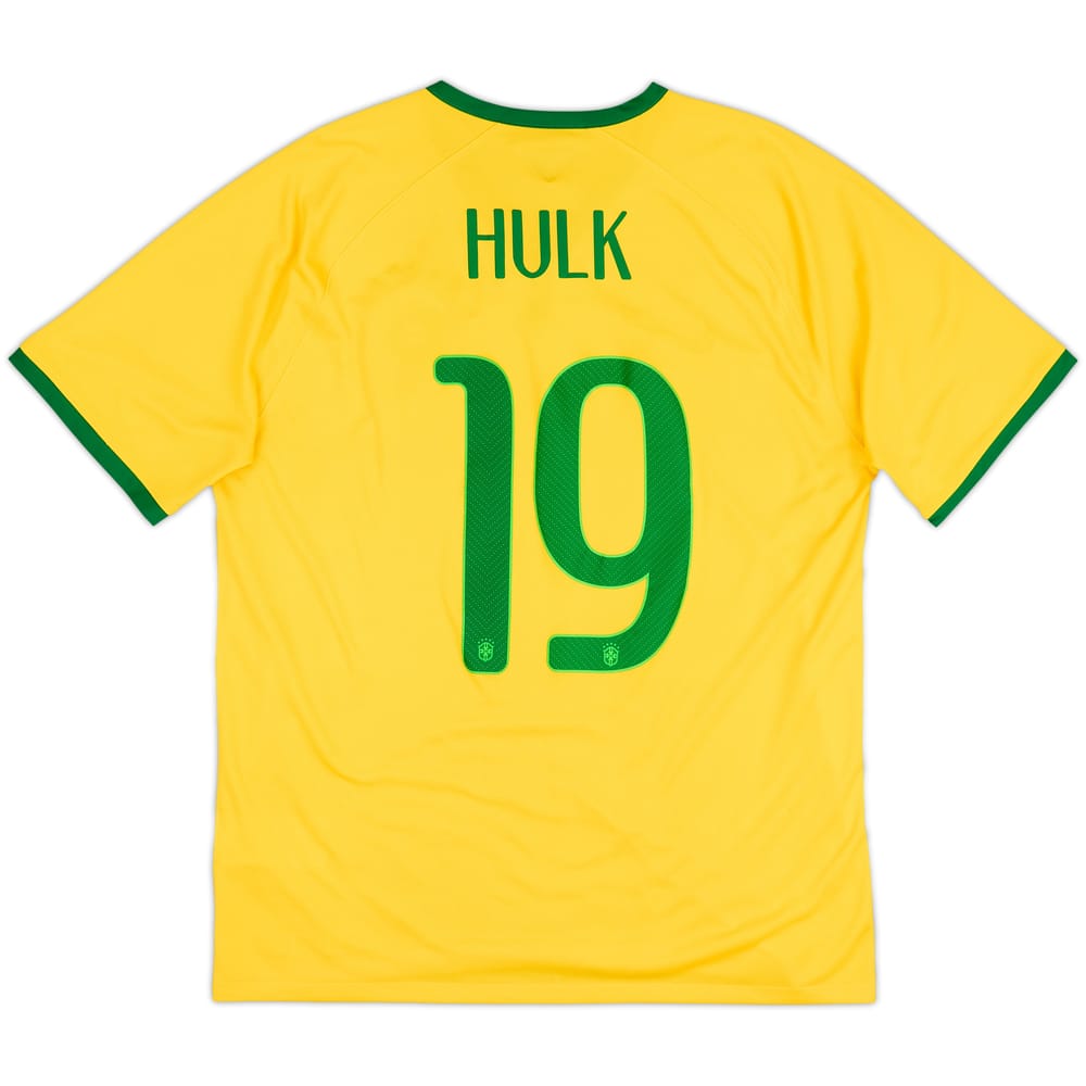 2014-15 Brazil Home Shirt Hulk #19 - 8/10 - (L)