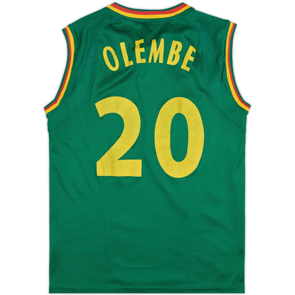 2002 Cameroon Home Vest Shirt Olembe #20 - 4/10 - (M)