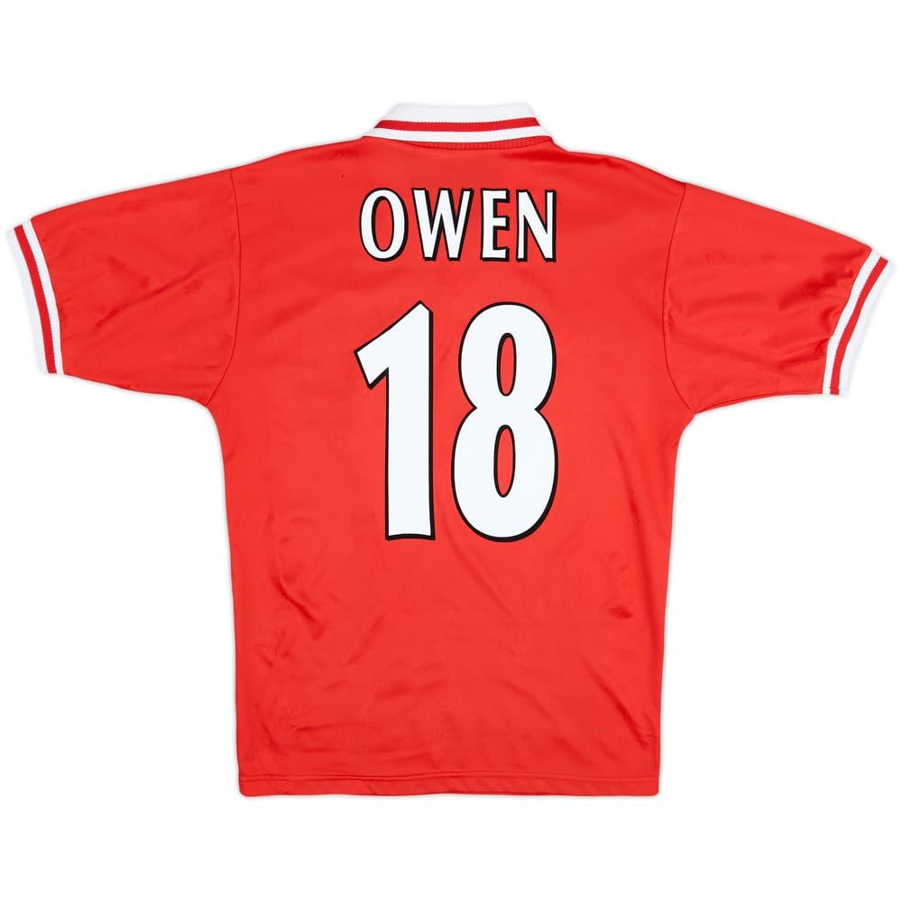 1996-98 Liverpool Home Shirt Owen #18 - 7/10 - (S)