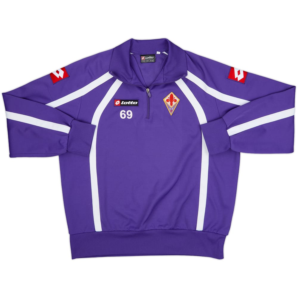 2005-06 Fiorentina Lotto Player Issue 1/4 Zip Track Jacket #69 - 7/10 - (XL)