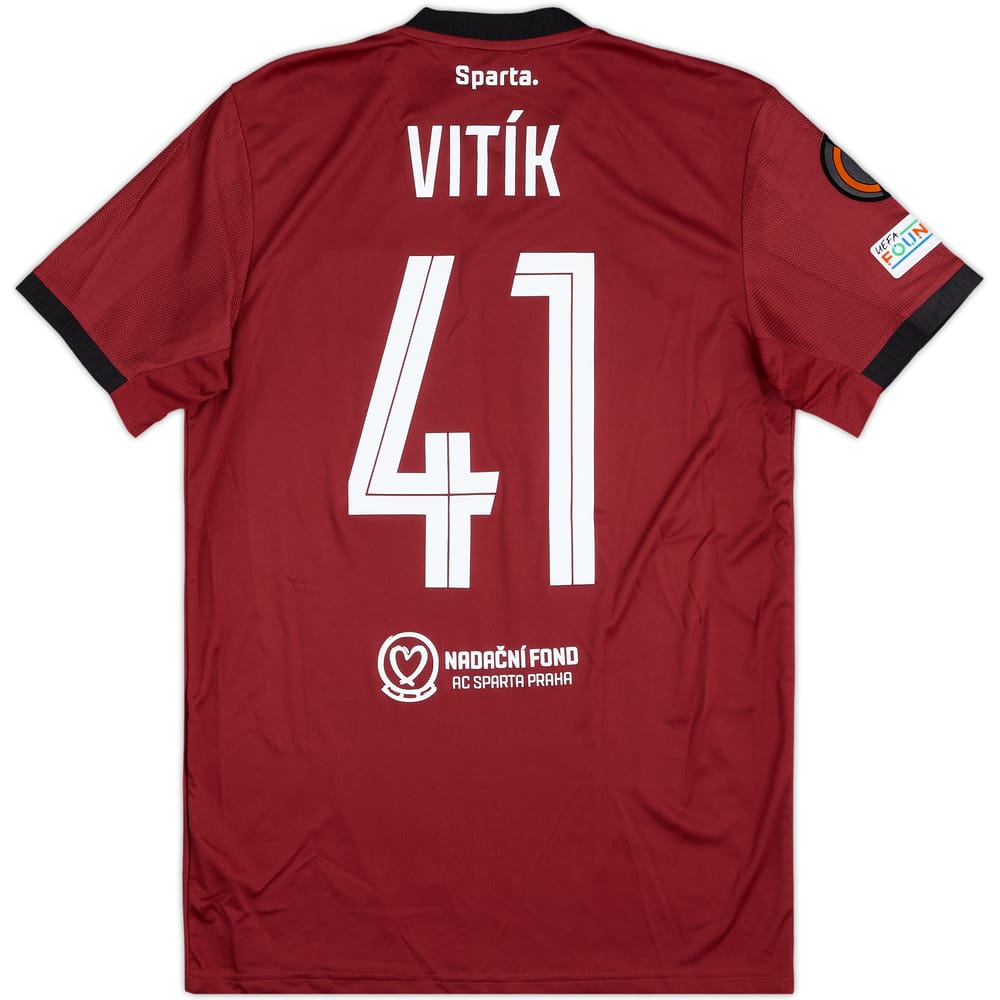 2023-24 Sparta Prague Match Issue Home Shirt Vitik #41