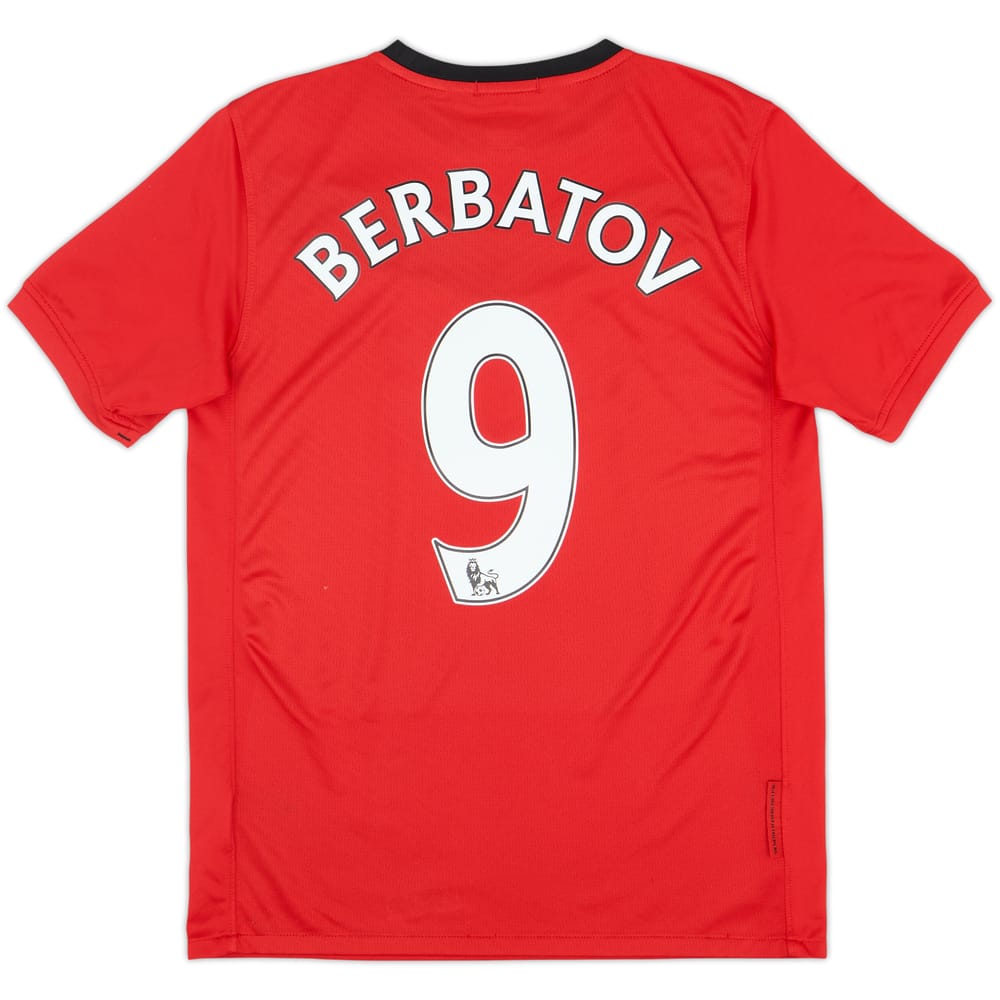 2009-10 Manchester United Home Shirt Berbatov #9 - 8/10 - (XL.Boys)