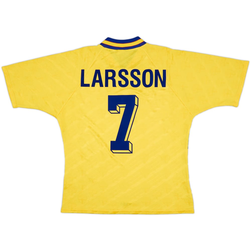 1994-96 Sweden Home Shirt Larsson #7 - 8/10 - (L)