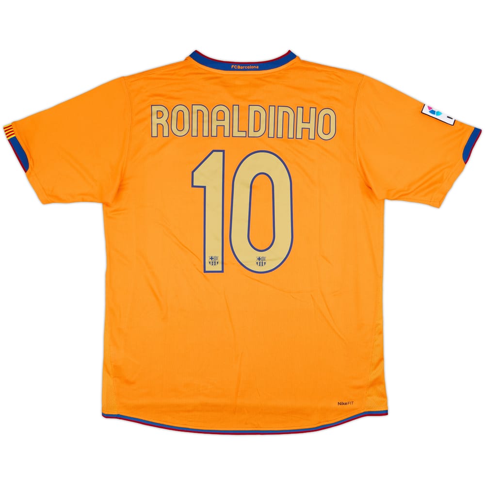 2006-08 Barcelona Away Shirt Ronaldinho #10 - 10/10 - (L)