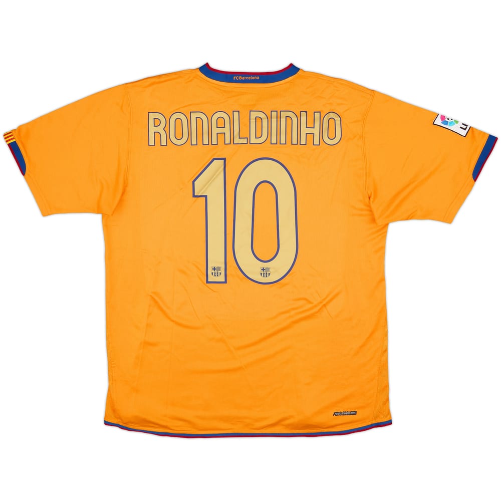 2006-08 Barcelona Away Shirt Ronaldinho #10 - 6/10 - (L)