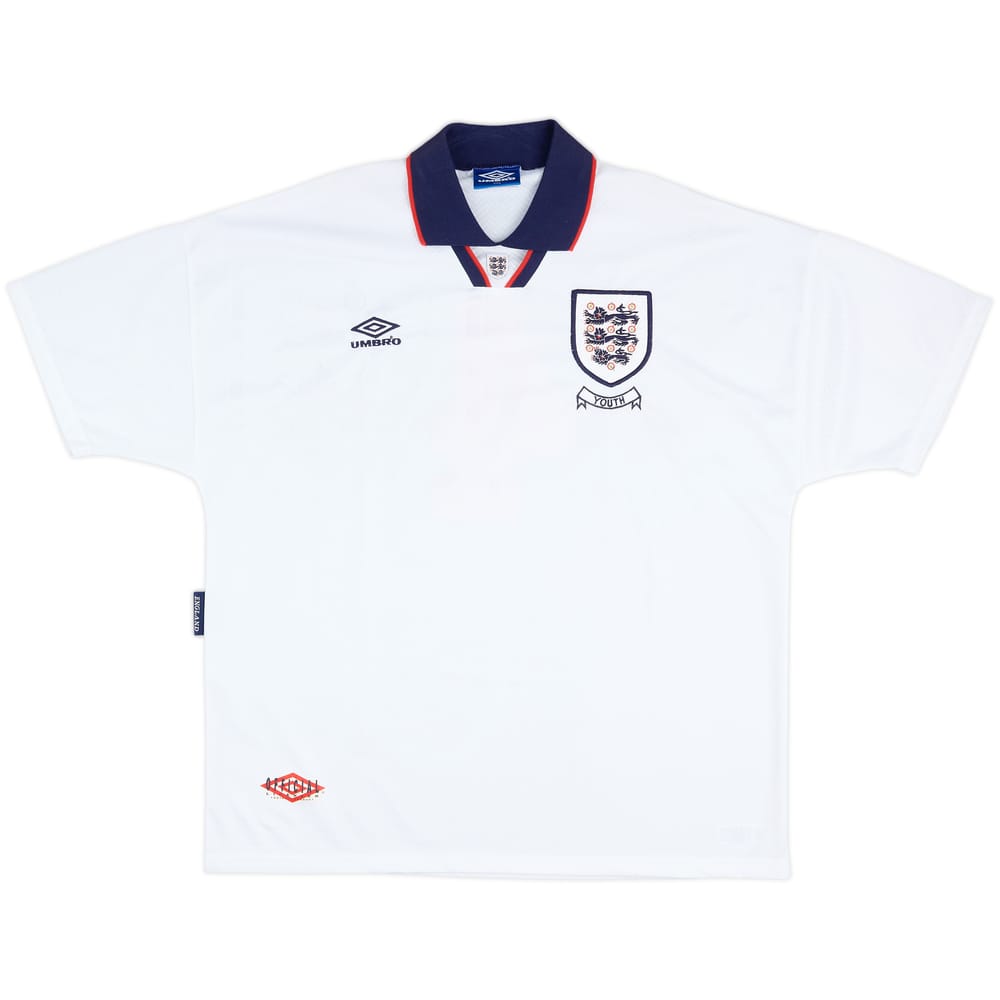 1993-94 England Youth Match Issue Home Shirt #4