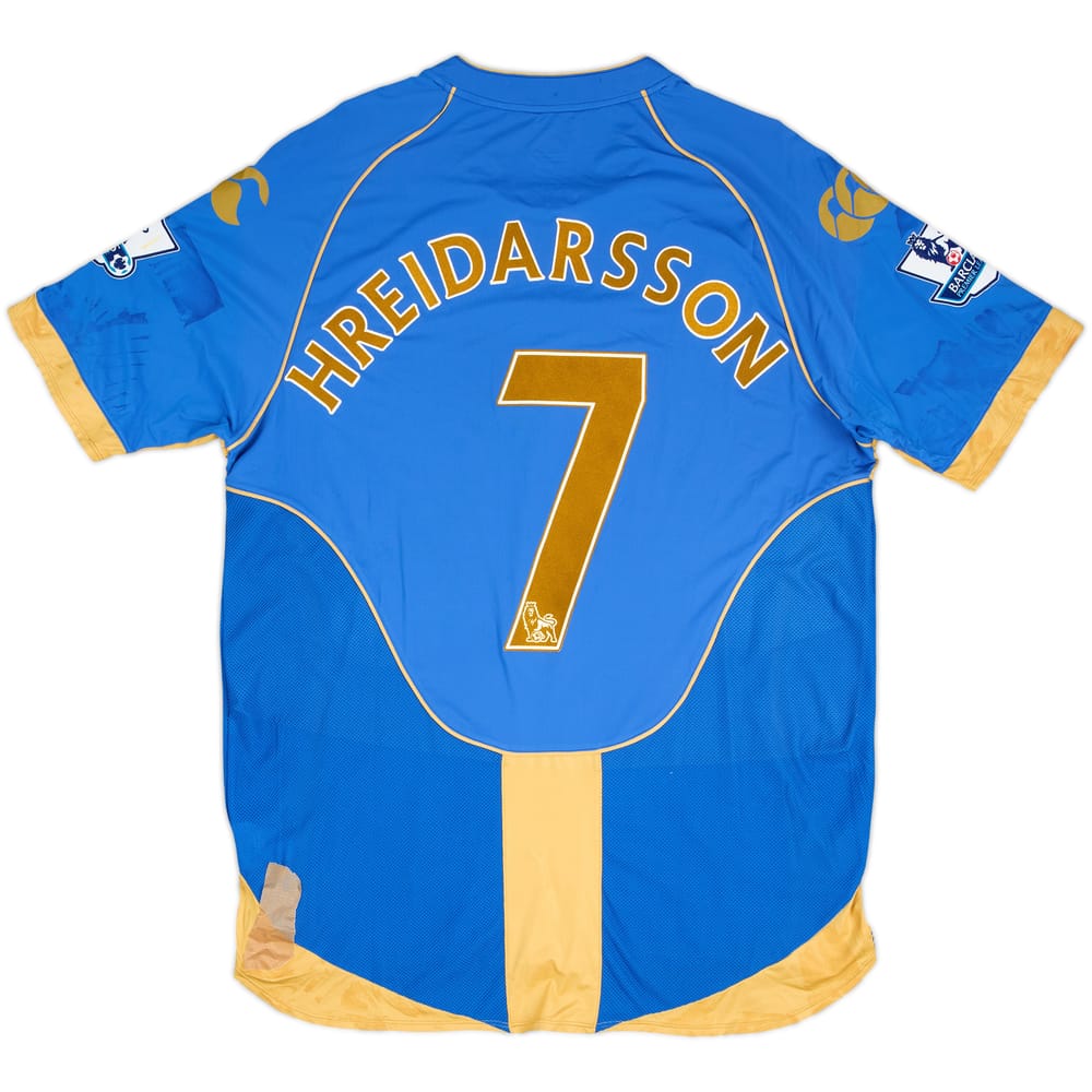 2008-09 Portsmouth Match Issue Home Shirt Hreidarsson #7