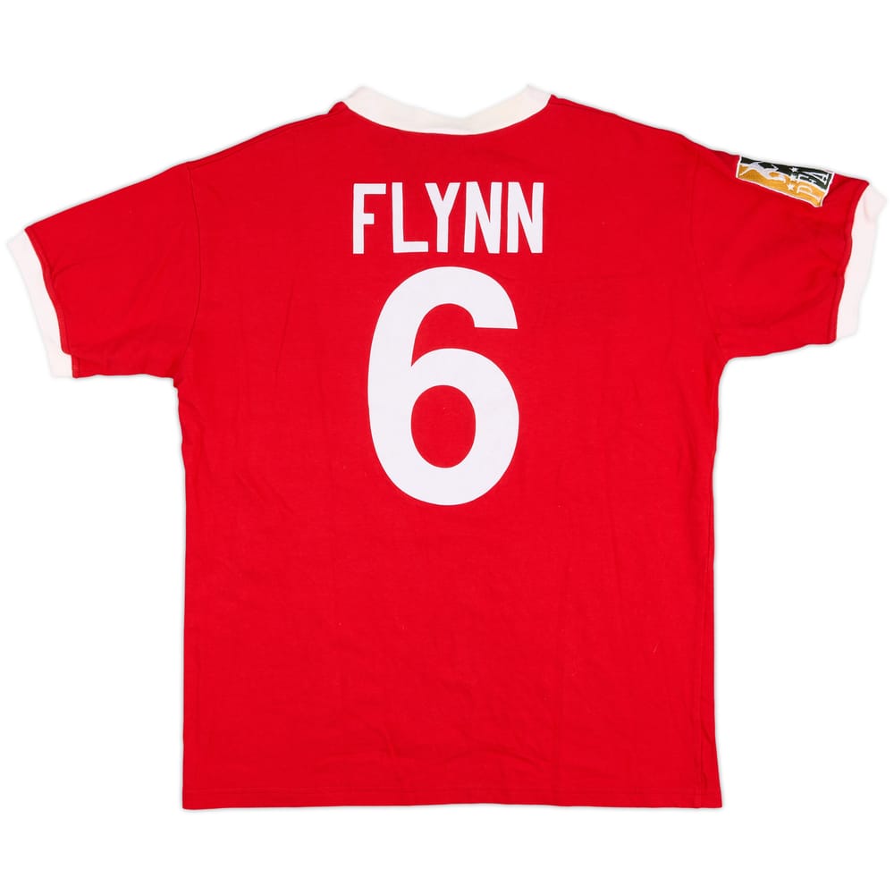 1999-00 Wales Masters Football Match Issue Home Shirt Flynn #6