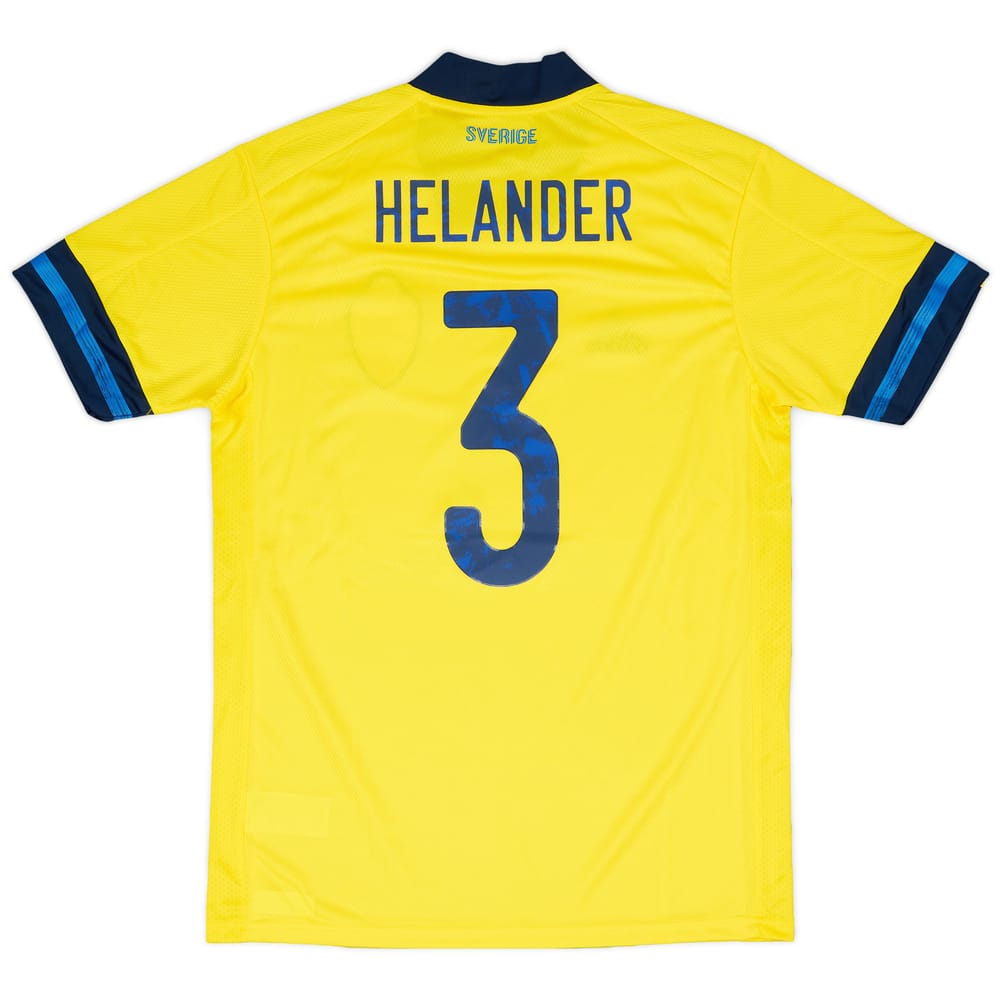 2020 Sweden Player Issue Home Shirt Helander #3 (M)
