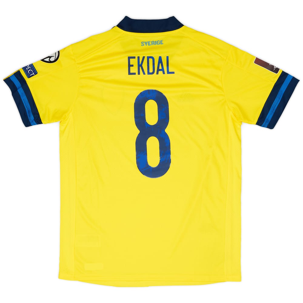 2021 Sweden Match Issue Home Shirt Ekdal #8