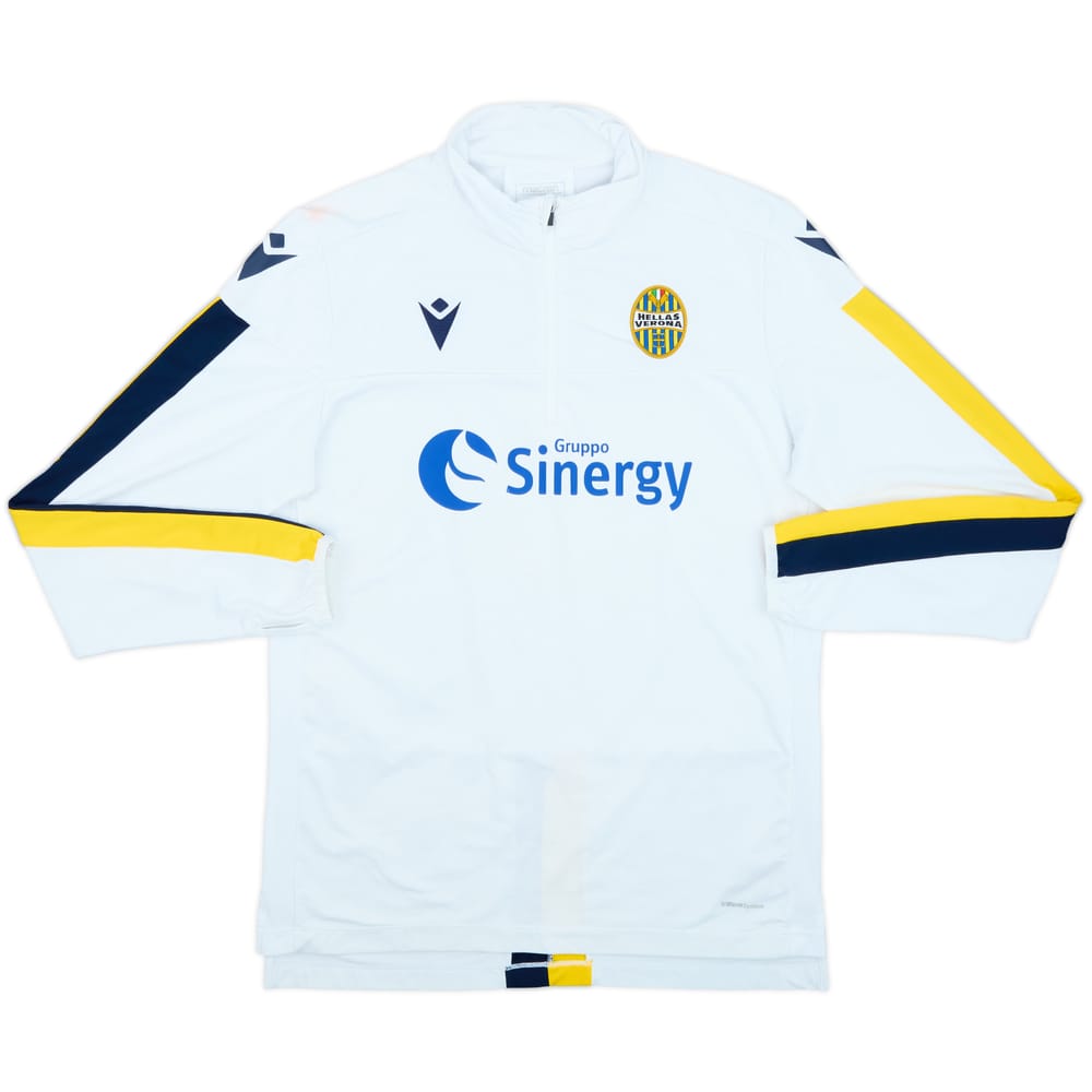 2019-20 Hellas Verona Macron 1/4 Zip Drill Top - 8/10 - (L)