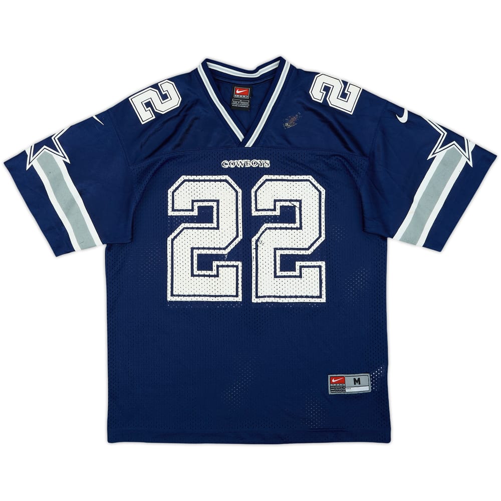 2000 Dallas Cowboys Smith #22 Nike Home Jersey - 3/10 - (M.Boys)