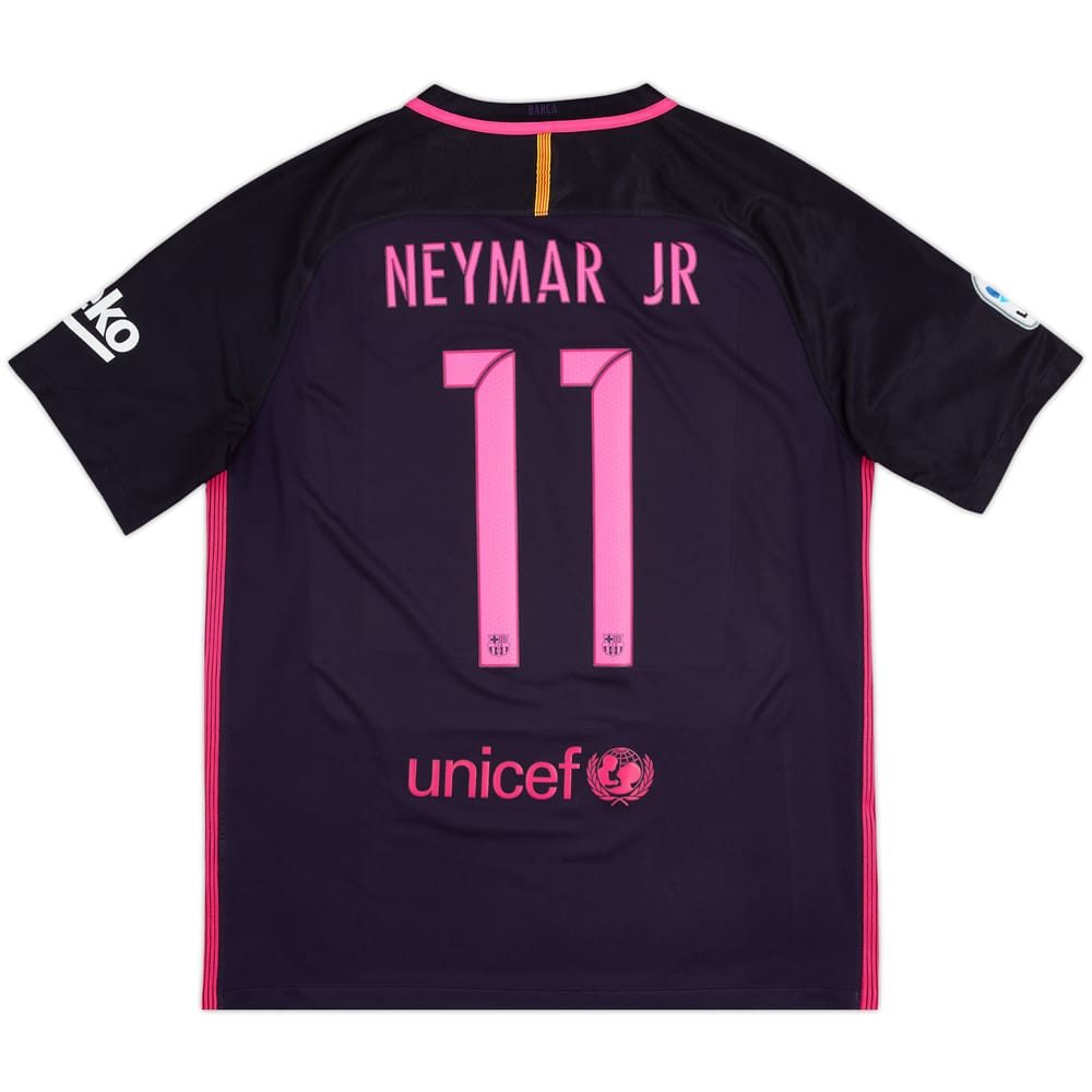 Camiseta de visitante del Barcelona 2016-17 Neymar Jr #11 - 7/10 - (L)