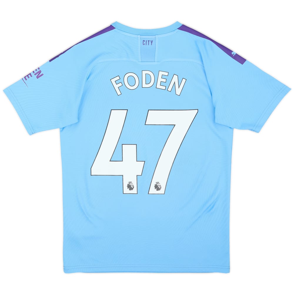 2019-20 Manchester City Home Shirt Foden #47 - 10/10 - (S)