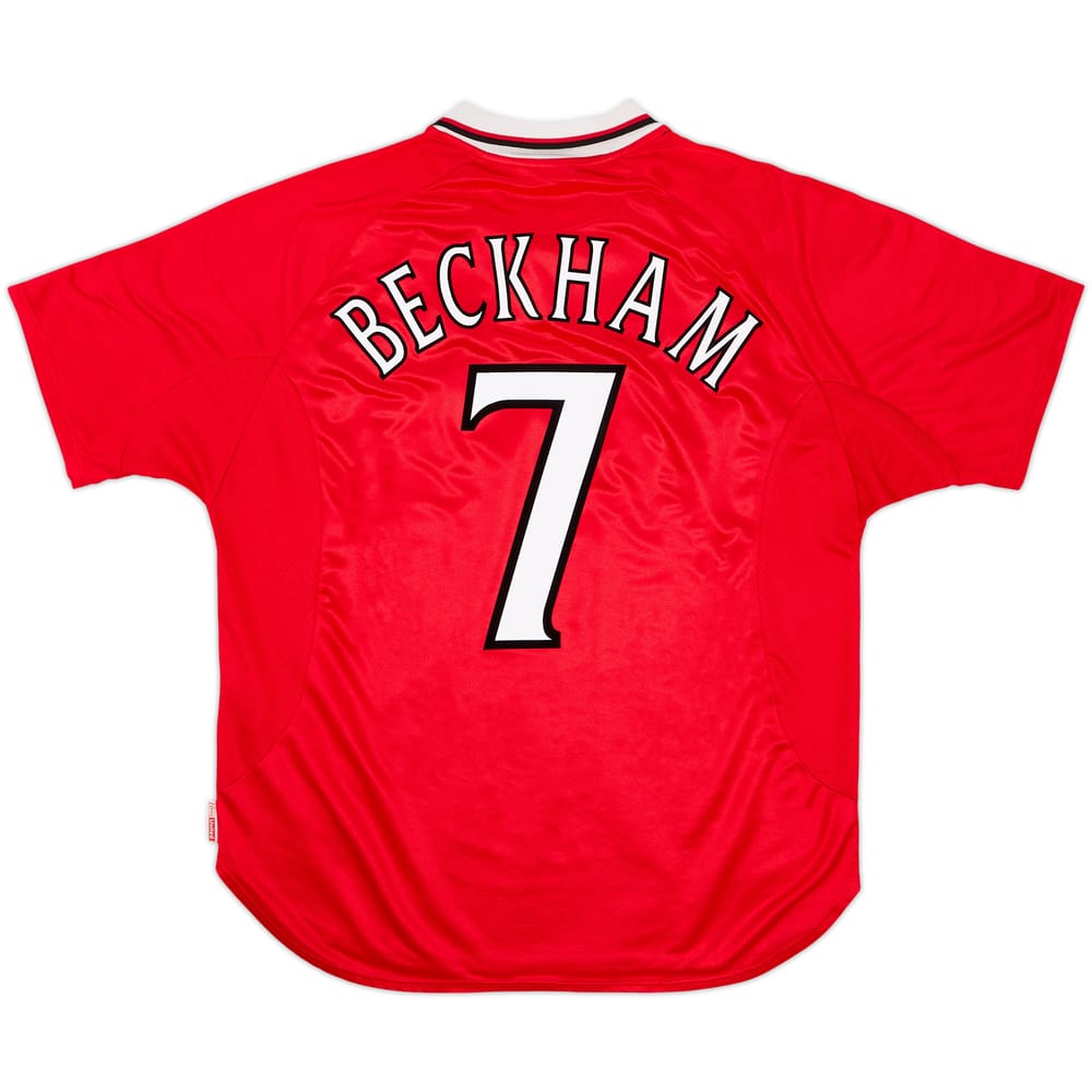 1999-00 Manchester United 'CL Winners' Shirt Beckham #7 - 8/10 - (XL)