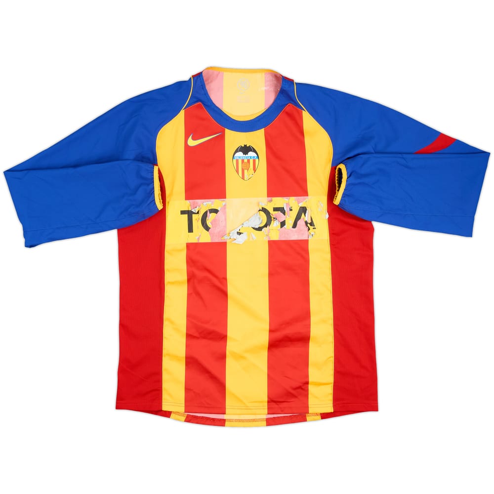 2004-05 Valencia Player Issue Third L/S Shirt - 3/10 - (L)