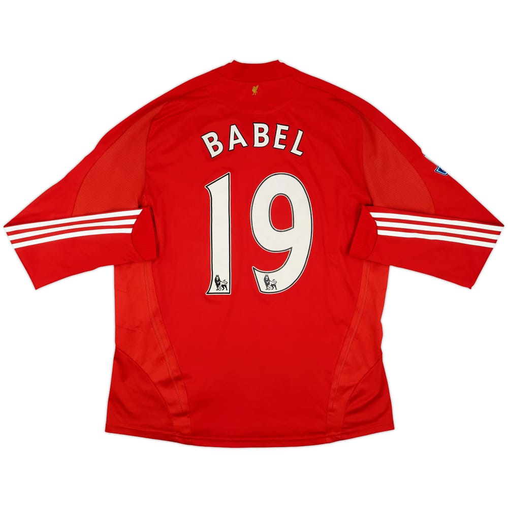 2008-09 Liverpool Player Issue Home L/S Shirt Babel #19 - 4/10 - (XL)