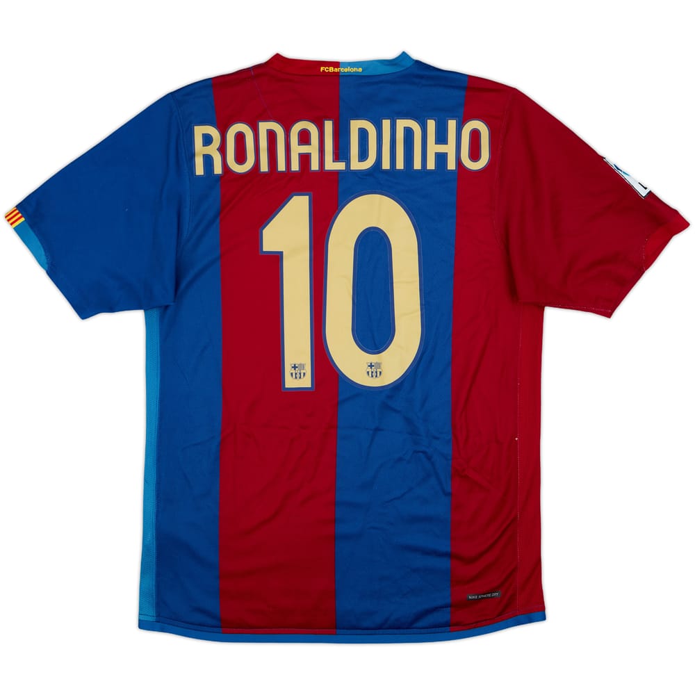 2006-07 Barcelona Home Shirt Ronaldinho #10 - 8/10 - (M)