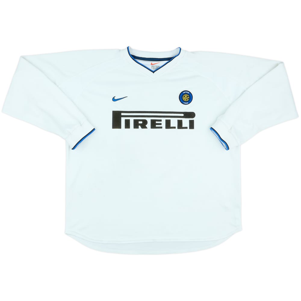 1999-00 Inter Milan Match Issue Away L/S Shirt #10