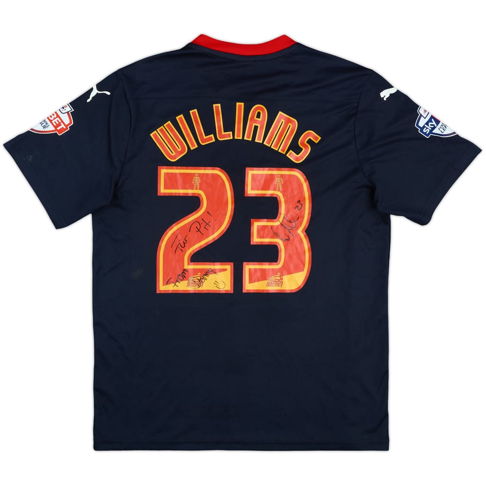 2014-15 Reading Match Issue Signed Away Shirt Williams #23