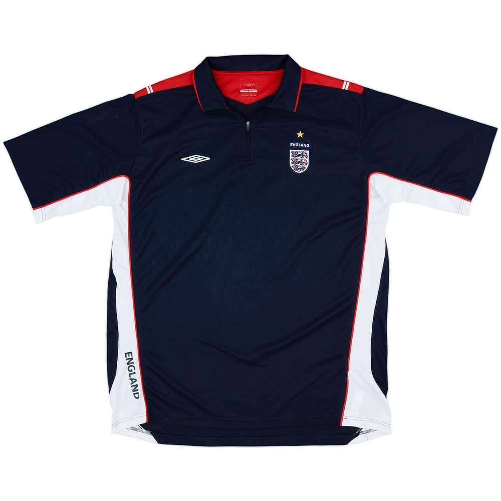 2004-05 England Umbro 1/4 Zip Polo Shirt - 8/10 - (XL)