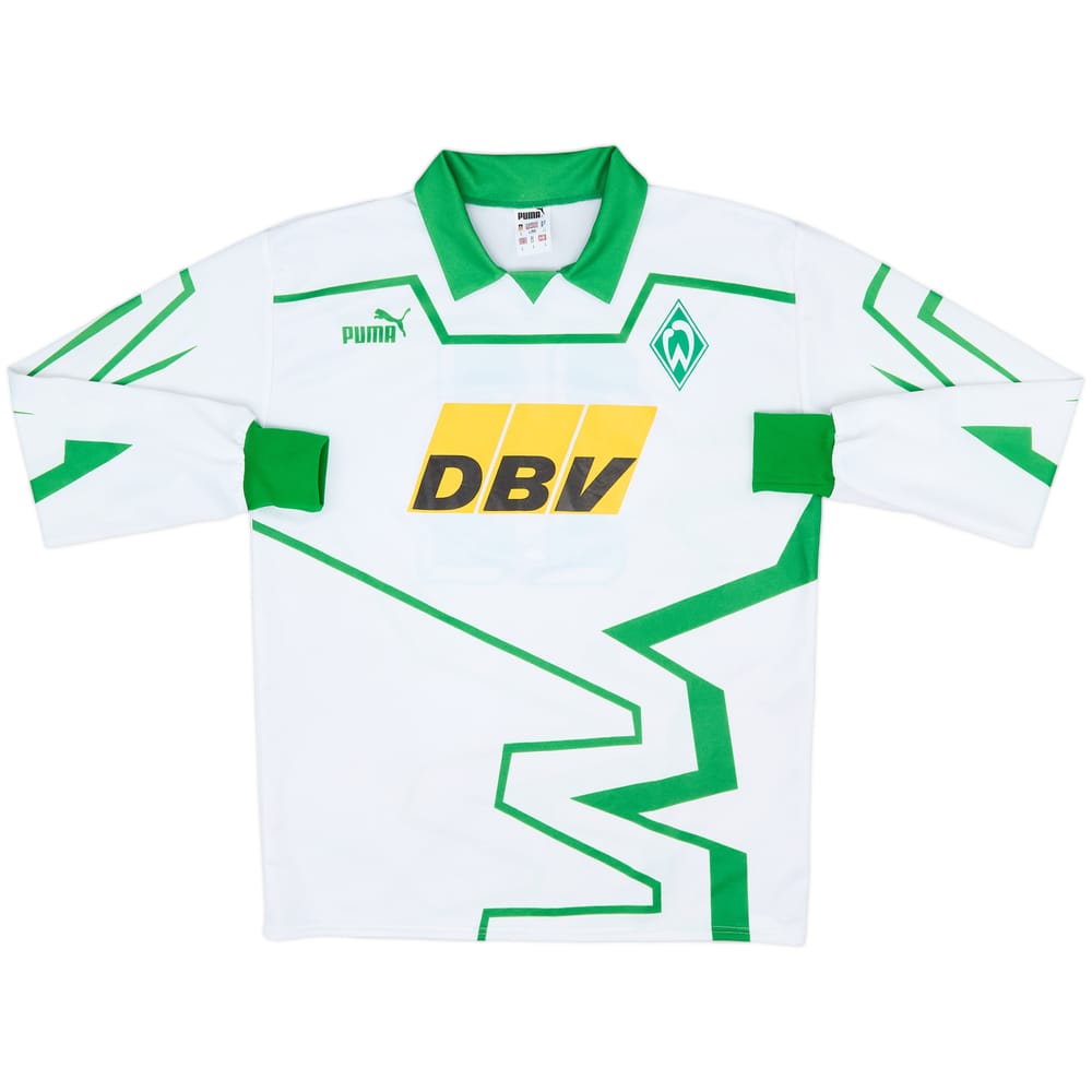 1993-94 Werder Bremen Home L/S Shirt #11 - 9/10 - (L)