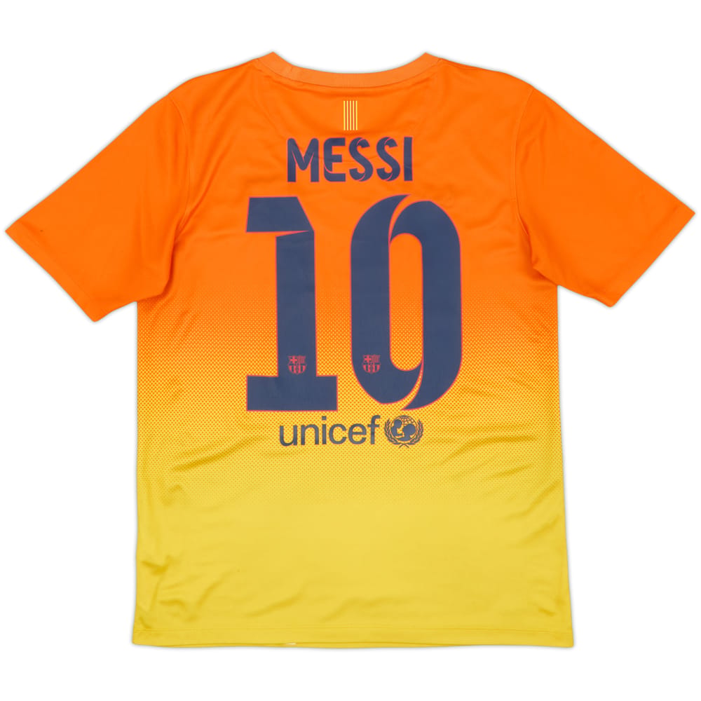 Camiseta básica de visitante del Barcelona 2012-13 Messi #10 - 6/10 - (XL Niños)