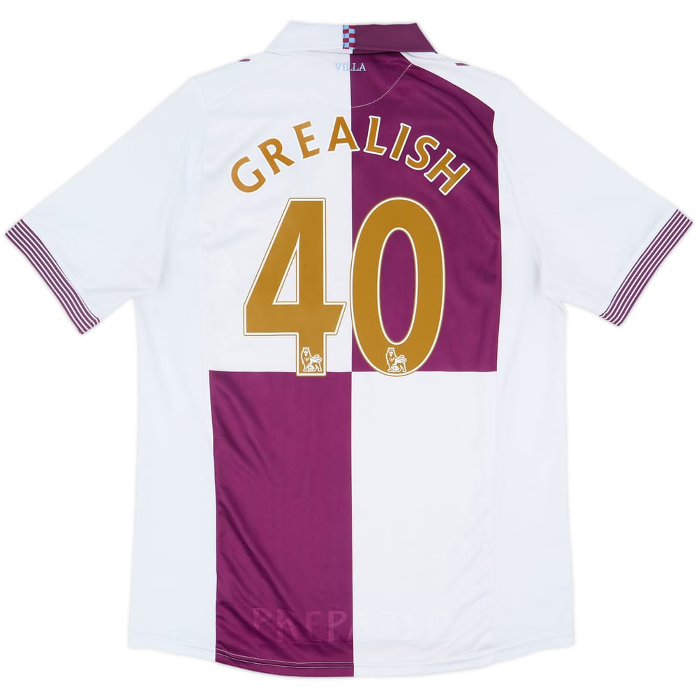 Camiseta de visitante del Aston Villa 2013-14 Grealish #40 - 6/10 - (XL)