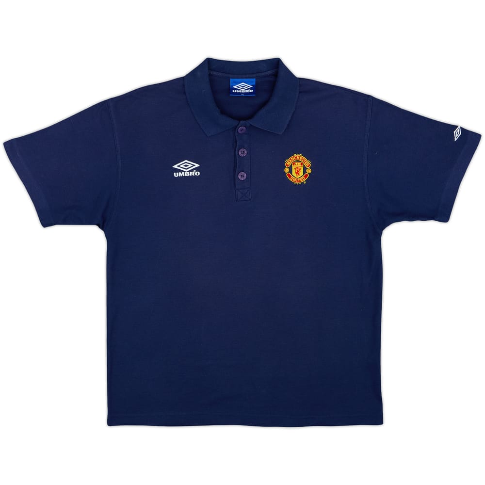 1998-99 Manchester United Umbro Polo Shirt - 9/10 - (XL)