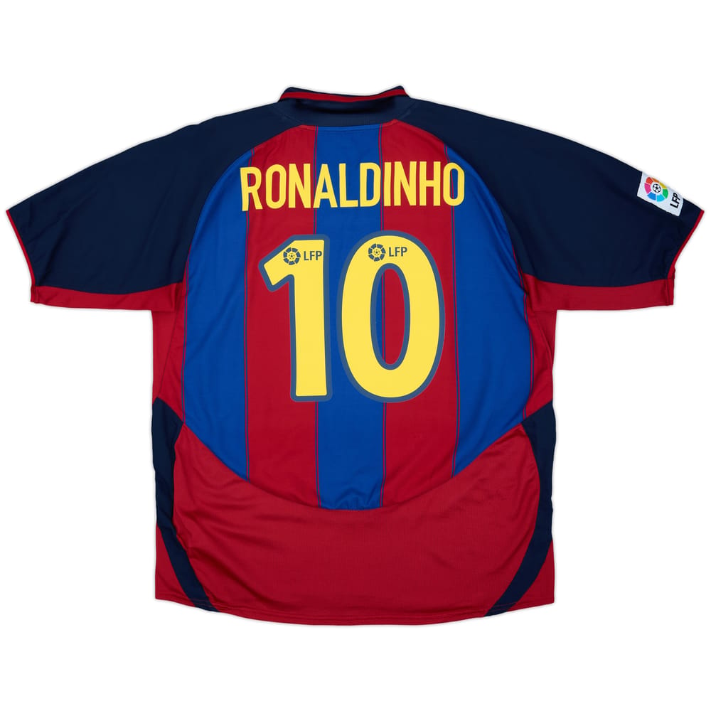 2003-04 Barcelona Camiseta de local Ronaldinho #10 - 8/10 - (XL)