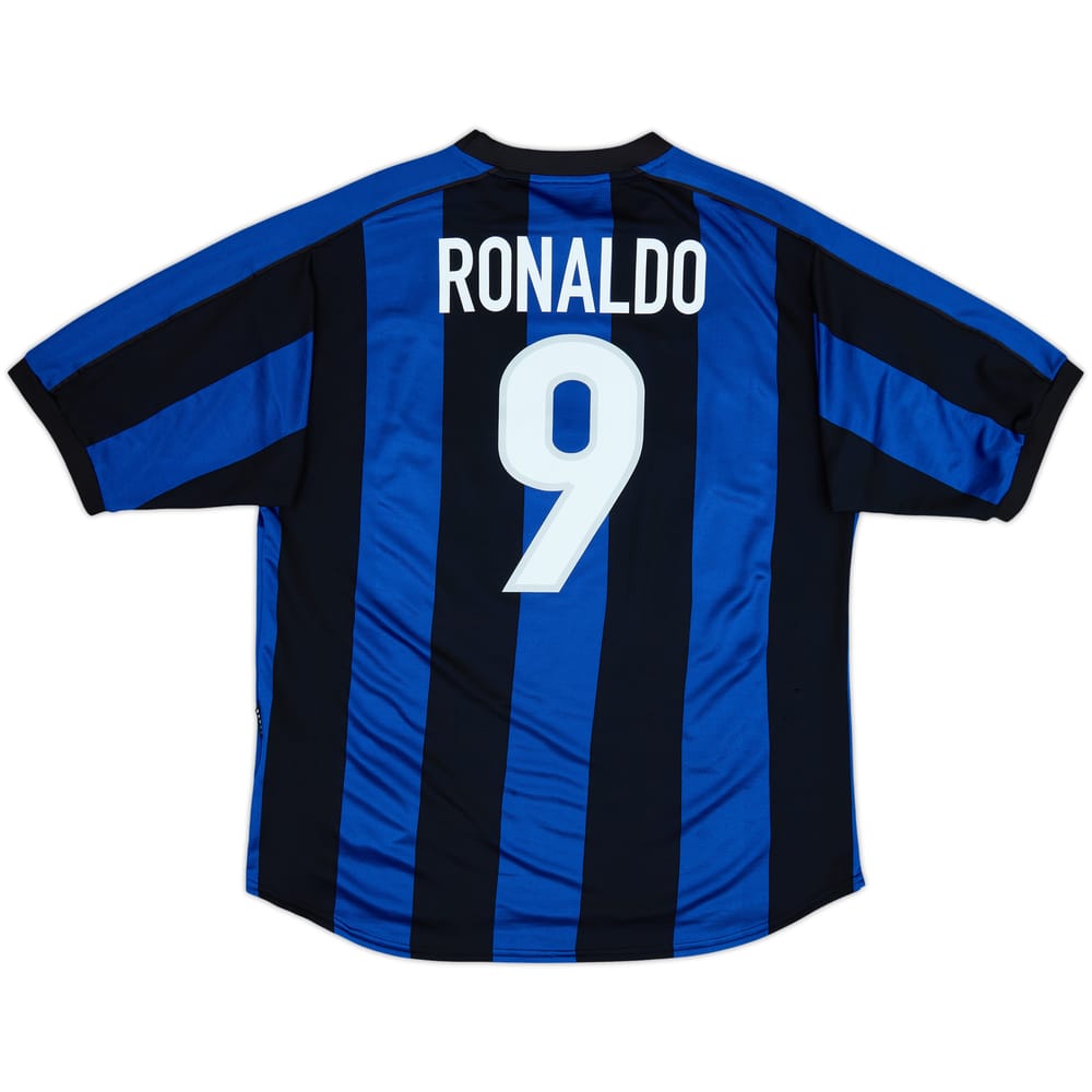 1999-00 Inter Milan Home Shirt Ronaldo #9 - 9/10 - (L)