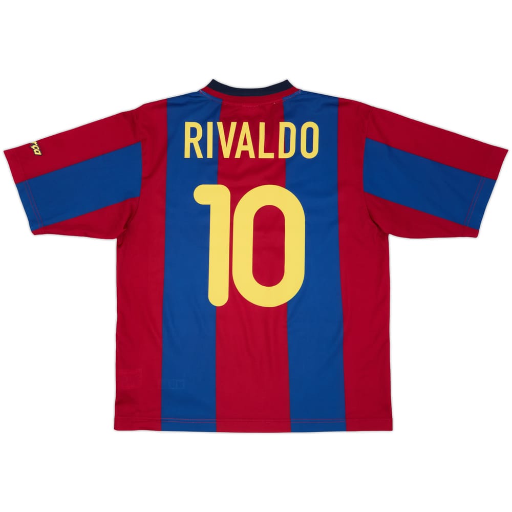1998-00 Barcelona Basic Home Shirt Rivaldo #10 - 8/10 - (M)