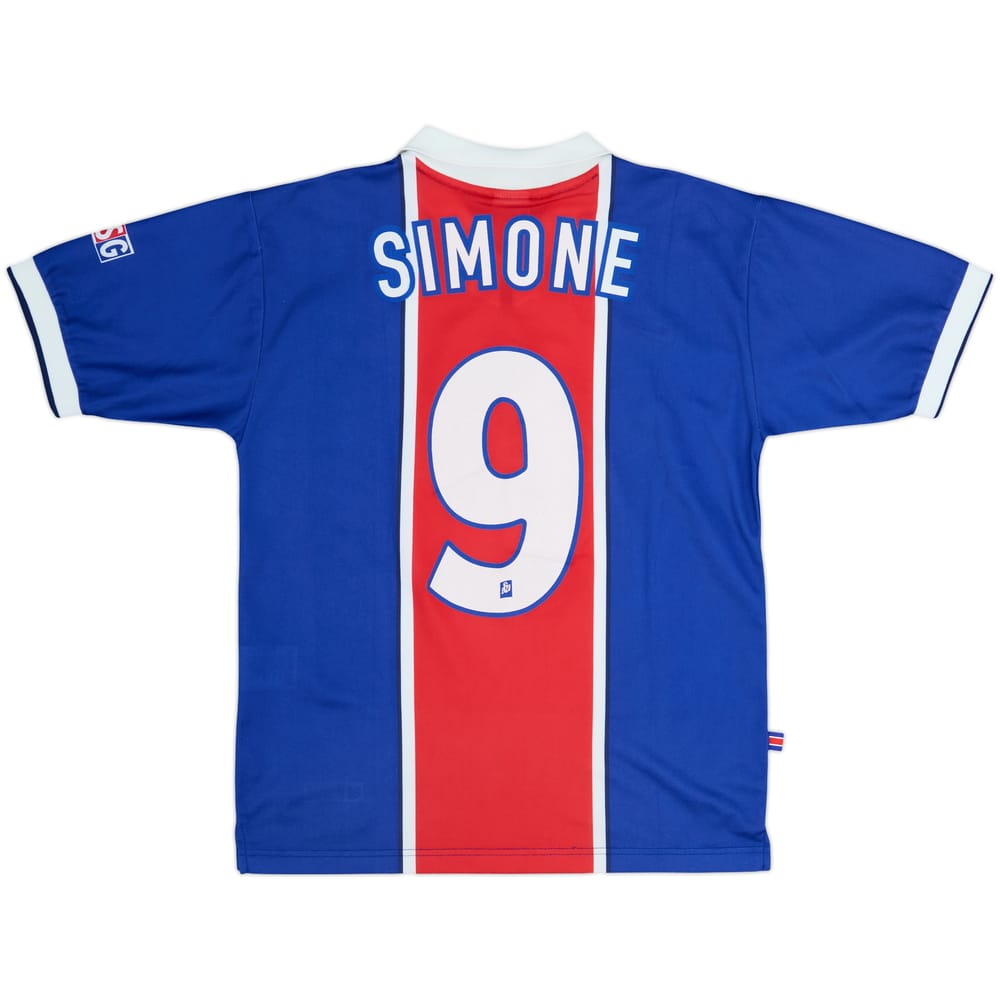 1997-98 Paris Saint-Germain Home Shirt Simone #9 - 8/10 - (XL.Boys)